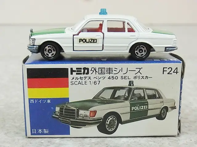トミカ 外国車シリーズ 日本製 No.F24 メルセデス ベンツ 450 SEL ポリスカー