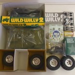 TAMIYA wild willy 2の展開画像。中のパーツの様子が覗える。