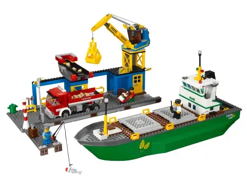 レゴ コンテナ船とハーバー 4645