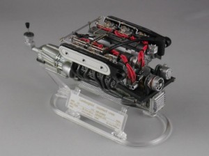 フジミ模型 1/24 エンスージアストモデル ランボルギーニ・カウンタック 製作指南　作例　エンジン　ディスプレイ