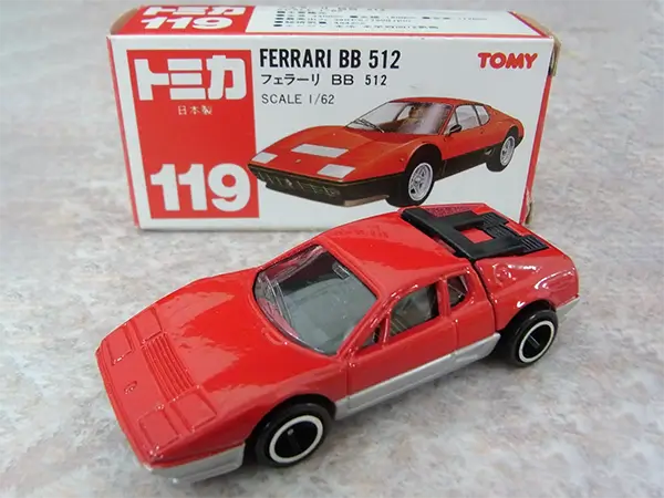 トミカ フェラーリ 512 BB 赤/銀 119-1-6