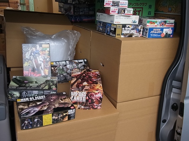 大量のガンプラを出張買い取り