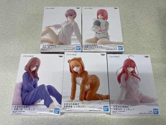 バンプレスト 『五等分の花嫁∬』(中野一花~五月)フィギュア パッケージ