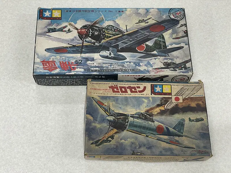 タミヤ 1/50 零戦52、1/72 零戦32型　パッケージ