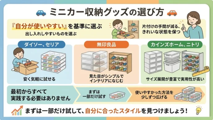 ミニカー 収納 選び方